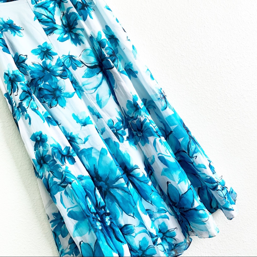 ANNE KLINE New York maxi skirt 100% silk vintage 8